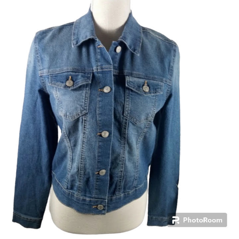 L.E.I. Denim Jacket NEW Girls Medium Blue Jean